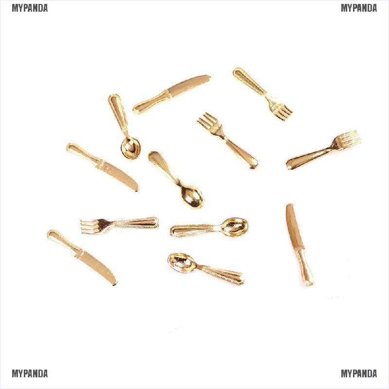 Set 12 dao muỗng nĩa mini dành cho nhà búp bê