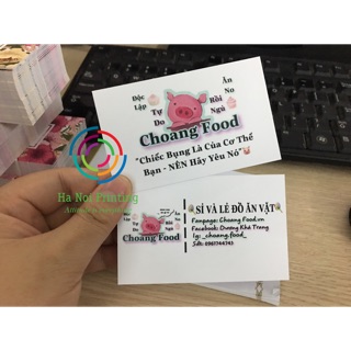 Combo 500 cardvisit đồ ăn vặt