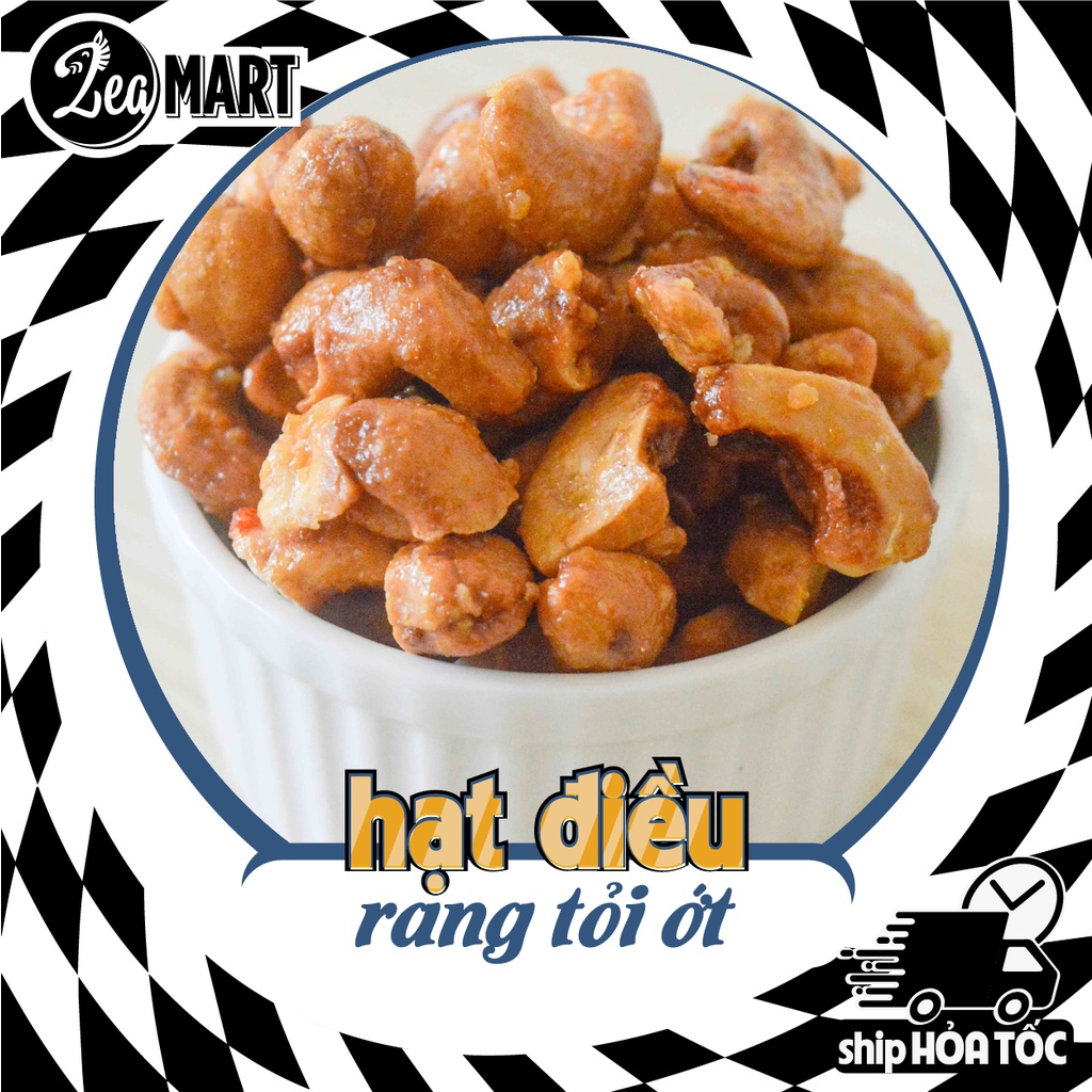 Hộp hạt điều rang tỏi ớt Nutroo (260 gram) - Đồ ăn vặt ngon lành, chất lượng, uy tín - Ship hỏa tốc Đà Nẵng