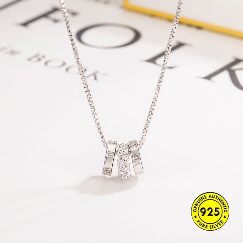 Vòng cổ Mạ Bạc 925 Đính Hạt May Mắn Cho Nữ