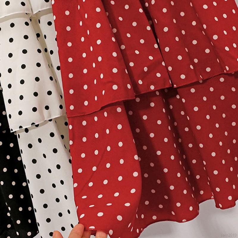 Đầm 2 dây xếp tầng chấm bi phong cách thời trang trẻ trung năng động cho nữ | BigBuy360 - bigbuy360.vn