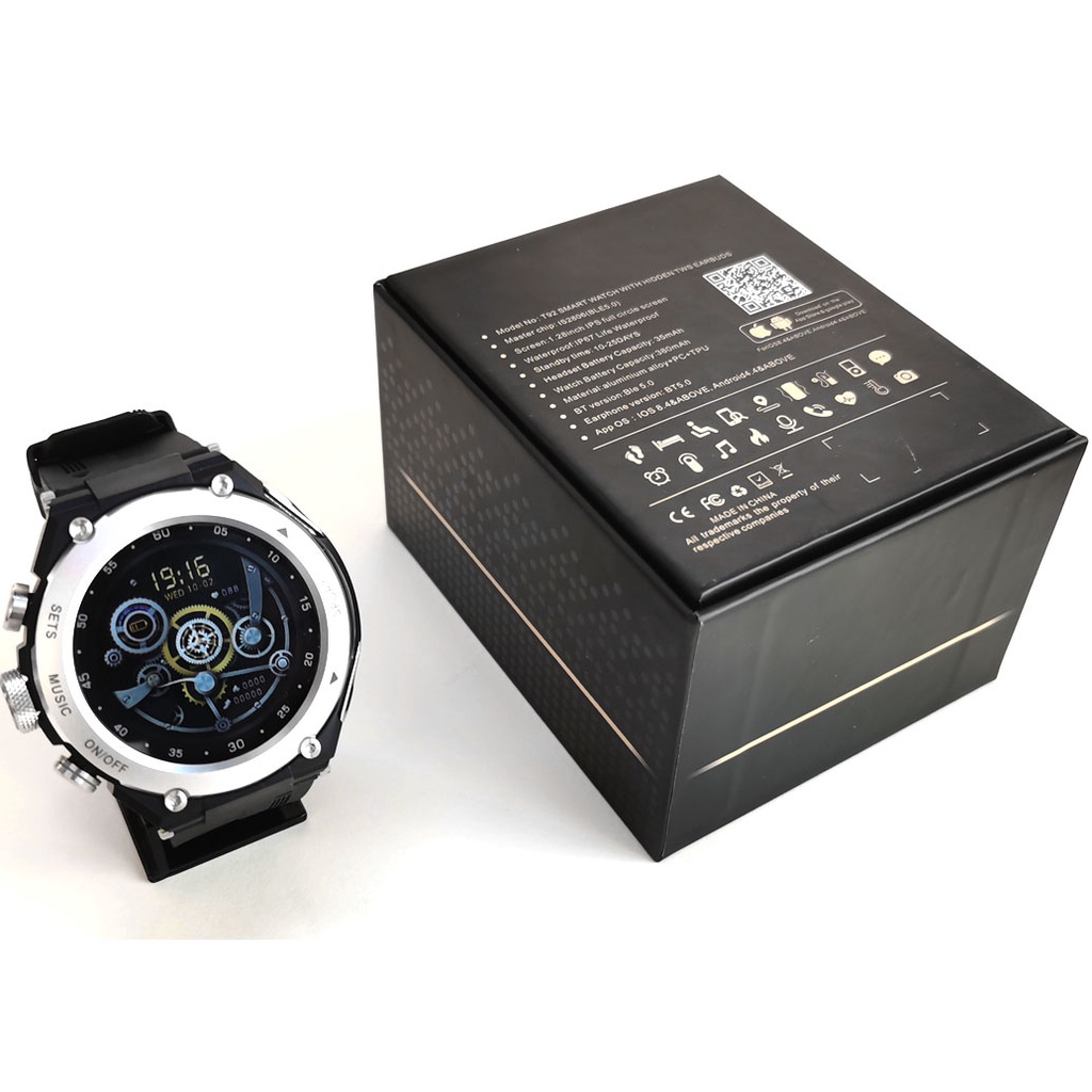 Đồng hồ thông minh, Smart Watch T92, kèm tai nghe Bluetooth, Nghe nhạc Mp3, gọi BT 2 chiều