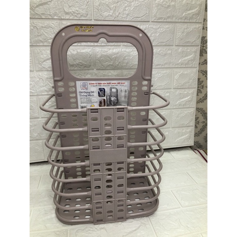 giỏ đựng đồ gấp gọn, giỏ để đồ treo tường thông minh 3379