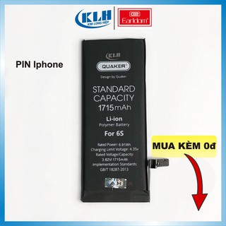 Pin Iphone dung lượng chuẩn quaker cho IP 5, 5s, 6, 6s, 7, 7plus chuẩn như pin zin chính hãng apple, pin lắp máy iphon