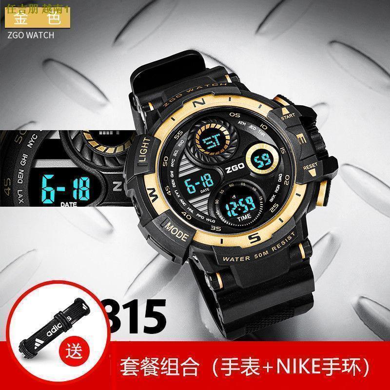 Đồng hồ đeo tay điện tử chống nước phát sáng đơn giản phong cách Hàn Quốc dành cho nam và nữ trung học