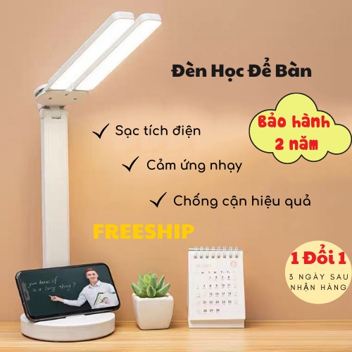 Đèn Bàn Tích Điện 3 Chế Độ Làm Việc, Đọc Sách Chống Cận Thị Hiệu Quả ĐÈN TOKI