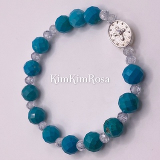 Chuỗi hạt Mân Côi Thánh giá kết hạt trắng bạc s925 KimKimRosa Jewelry sterling Silver