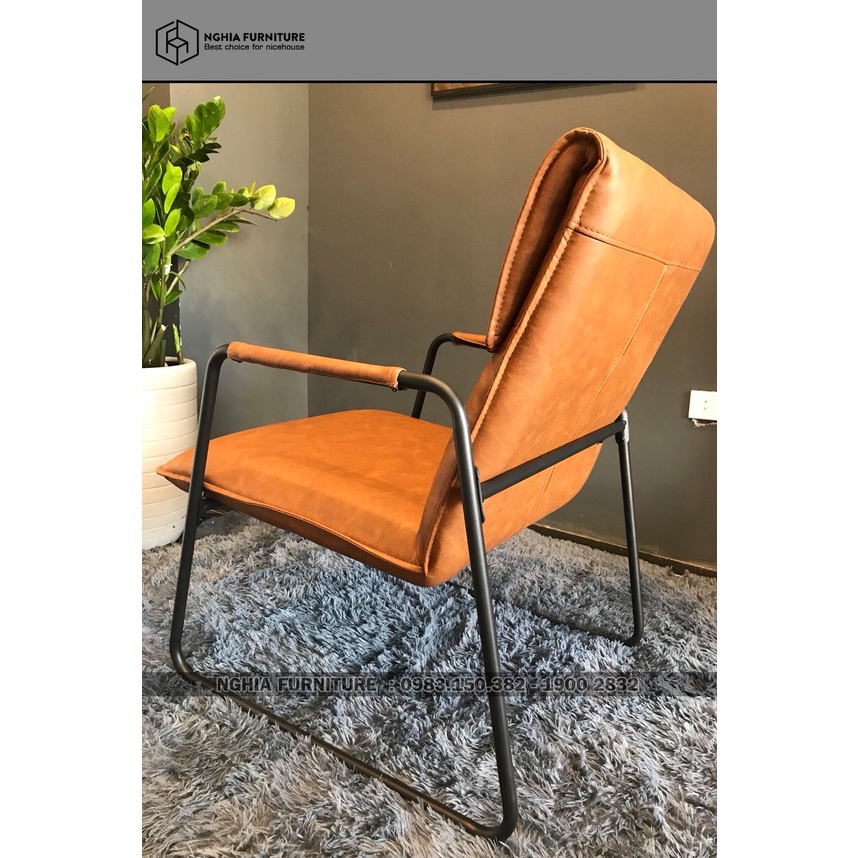 Ghế Đọc Sách Thư Giãn NF1 Chân Sắt Đẹp - Gọn  - Armchair NF1 NGHIAFURNITURE
