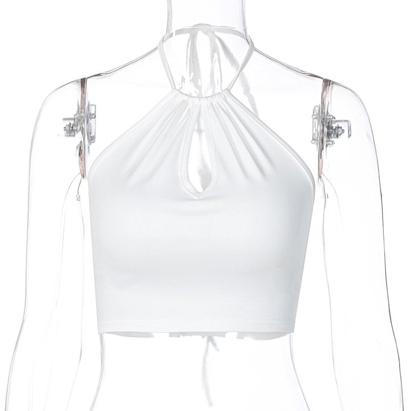 Áo yếm cột dây ở cổ dáng ôm màu trơn gợi cảm cho nữ | BigBuy360 - bigbuy360.vn