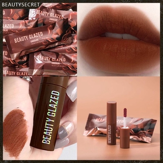 [Hàng mới về] Son kem Beauty Glazed màu lì dưỡng ẩm bề mặt màu sô cô la tự nhiên lâu trôi không dính nước 12 màu
