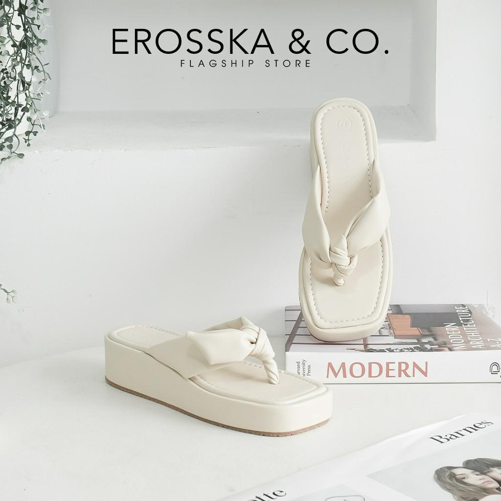 Erosska - Dép kẹp bánh mì quai gút thời trang cao 3cm _ SB017