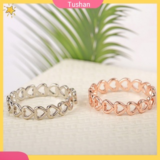 Nhẫn Hợp Kim Hình Trái Tim Rỗng Thời Trang Cho Nữ