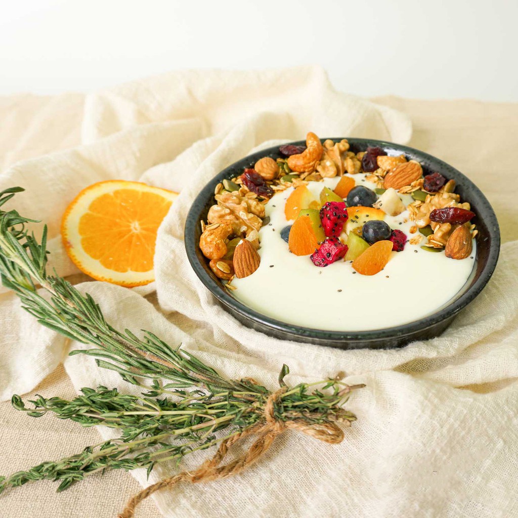 Granola siêu hạt ngũ cốc ăn kiêng vị mật ong - ngũ cốc granola mix 8 loạt hạt thơm ngon Hũ 500gr