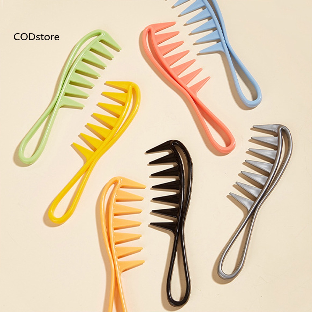 Lược Chải Tóc Xoăn Bằng Nhựa Răng Cá Mập Màu Kẹo Dùng Được Cả Khi Tạo Kiểu Tóc Khô Và Ướt