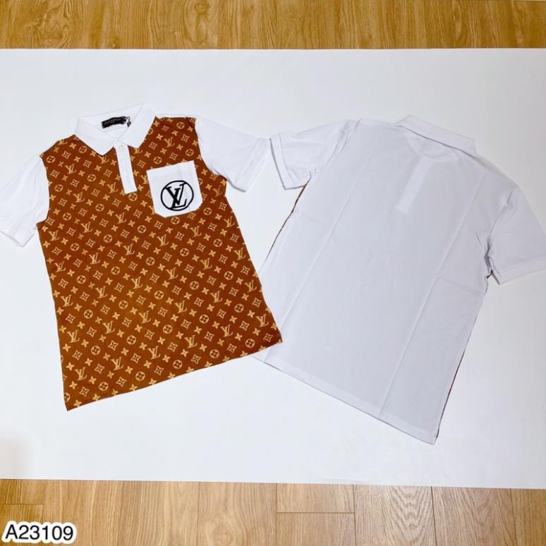 Áo Polo Nam BBR Kẻ Ngực Cực Đẹp - Áo Nam Polo Nam LV Vàng Hot Trend