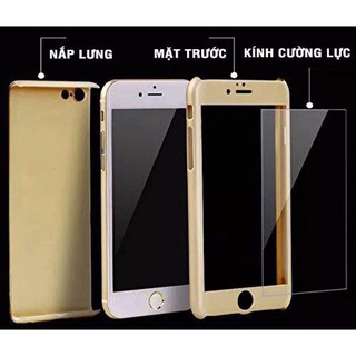 Ốp lưng 360 độ IPHONE 5S, 6, 6PLUS, 7. 7 PLUS kèm kính cường lực