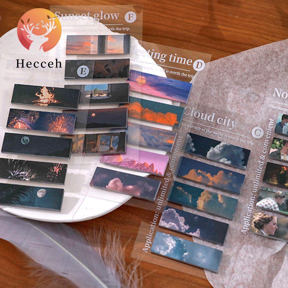 Hecceh 100 Tờ ​Giấy Ghi Chú Tự Dính Hình Phong Cảnh Dễ Thương Cho Văn Phòng Trường Học ​Ghi Chú ​Giấy Dán Ghi Chú