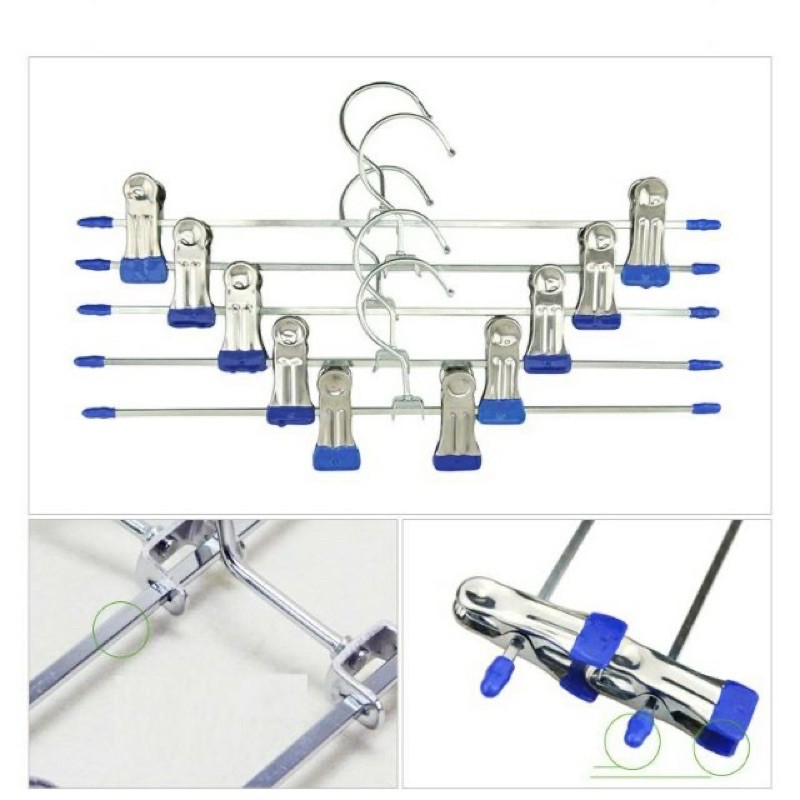 móc kẹp kim loại treo quần áo (sét 10 cái)