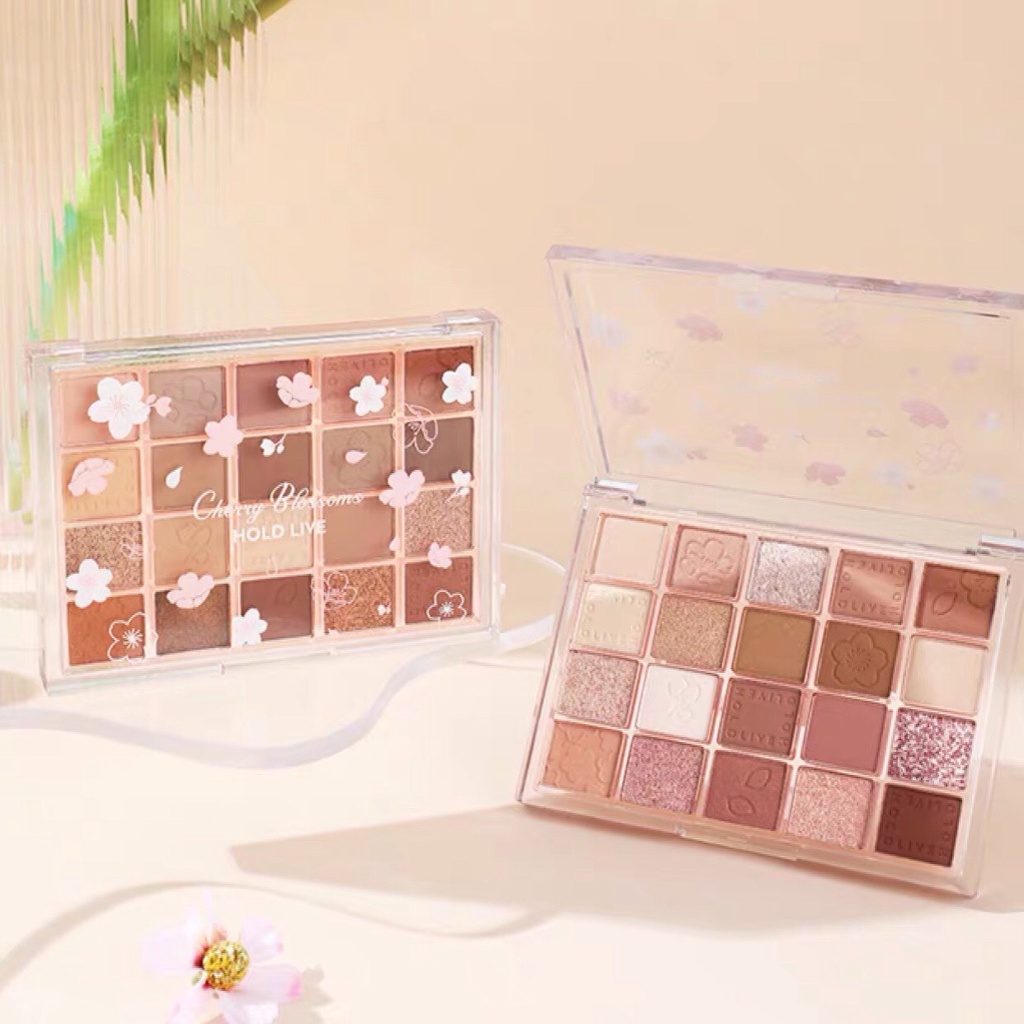 Bảng phấn mắt 20 ô màu HOLD LIVE DIKALU Evening Sakura Dance Eyeshadow Palette Holdlive DIKA10 HLIV84 HL548