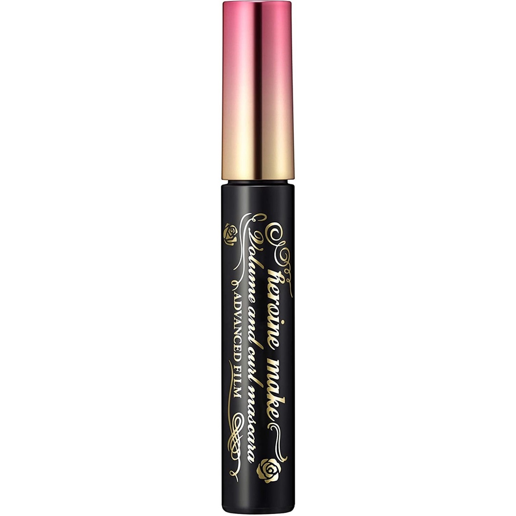 Chuốt mi mascara dạng phim KISSME Heroine Make Volume &amp; Curl Mascara Advanced Film tăng độ dày và cong mi