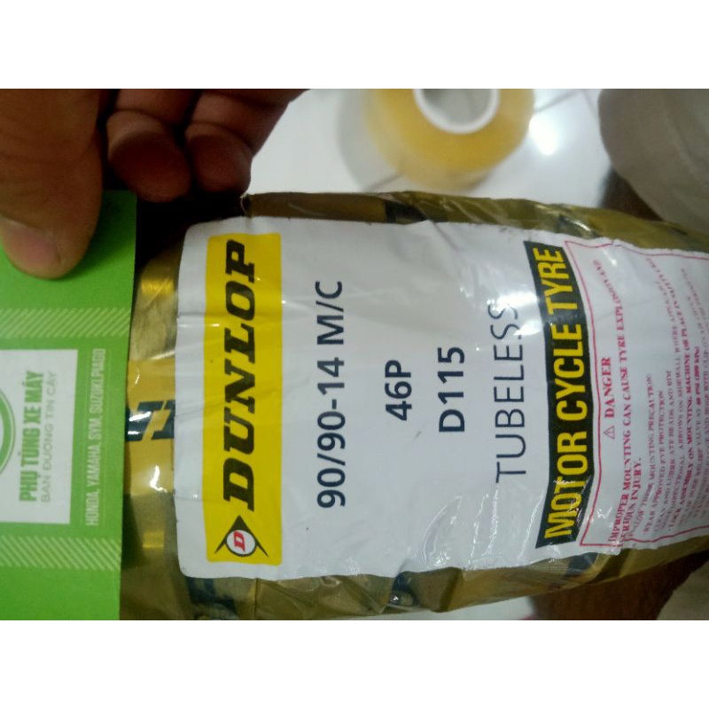 Vỏ xe Dunlop D115 90/90-14 Air Blade, Click Thái, Vario 150
