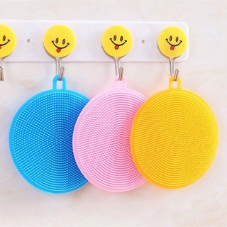MIẾNG RỬA CHÉN DĨA SILICON 2 MẶT CÓ QUAI TREO