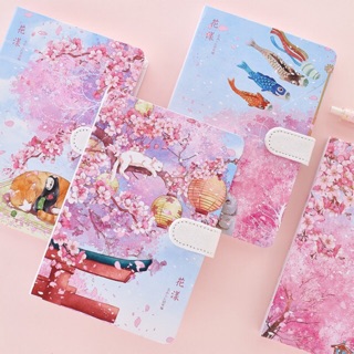 sổ mèo hoa anh đào , sổ tay kế hoạch scrapbook nhiều mẫu mèo nhật bản
