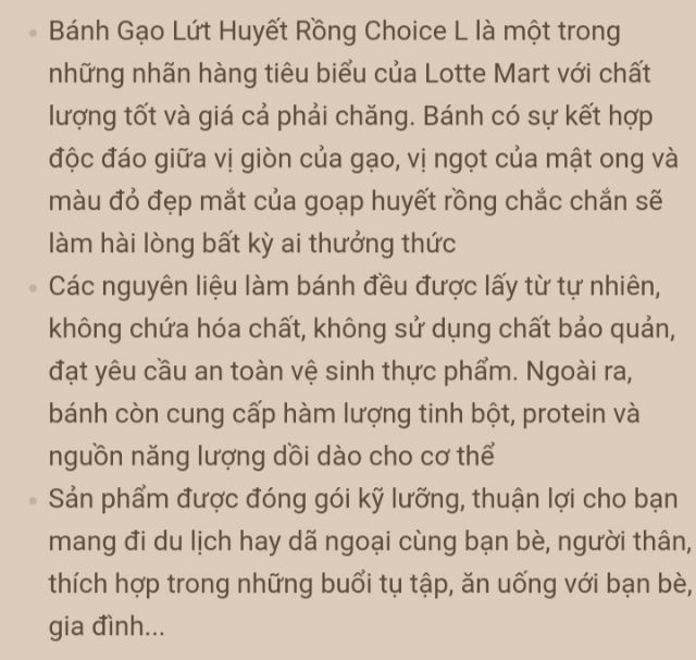 Bánh gạo lứt huyết rồng choice L