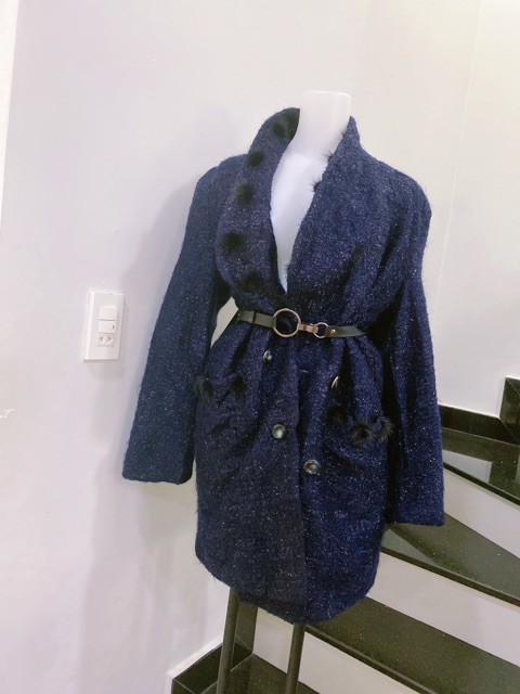 Áo khoát dạ ánh nhũ hàng si tuyển