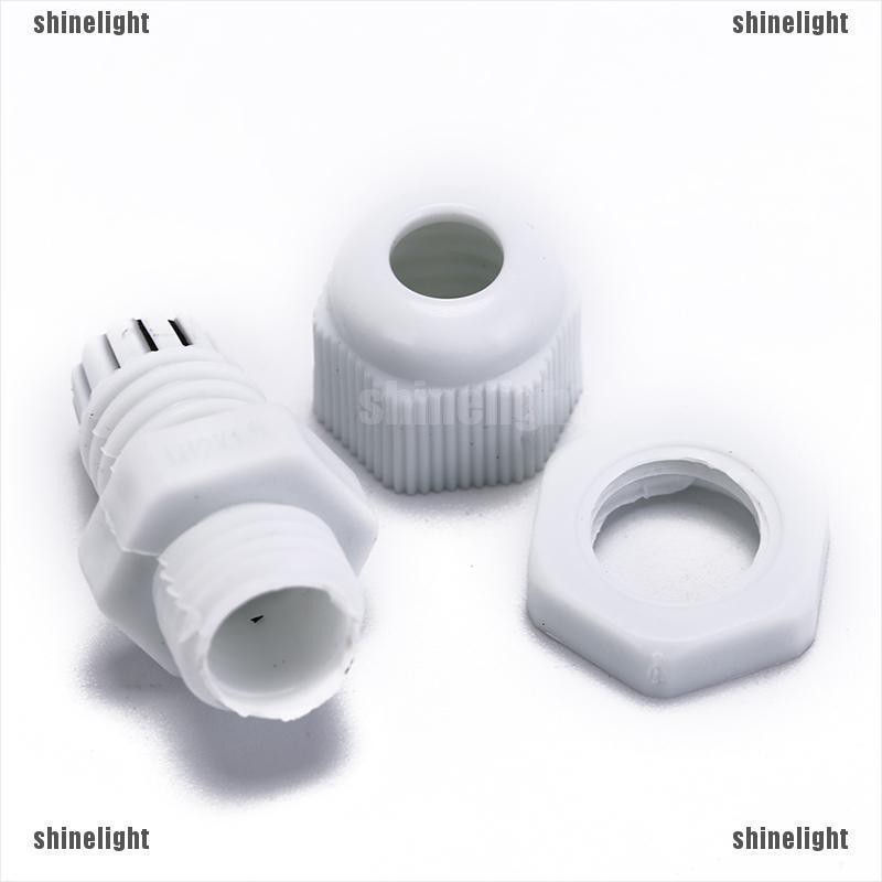 Bộ 10 Ốc Vít m12x1.5 Cho Nhựa Trắng Chống Thấm Nước 3-6.5mm