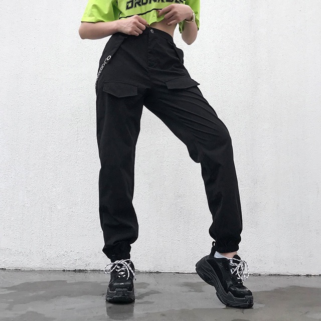 Quần Jogger 2 Túi Hộp Xích Đen Kèm Nịt | BigBuy360 - bigbuy360.vn