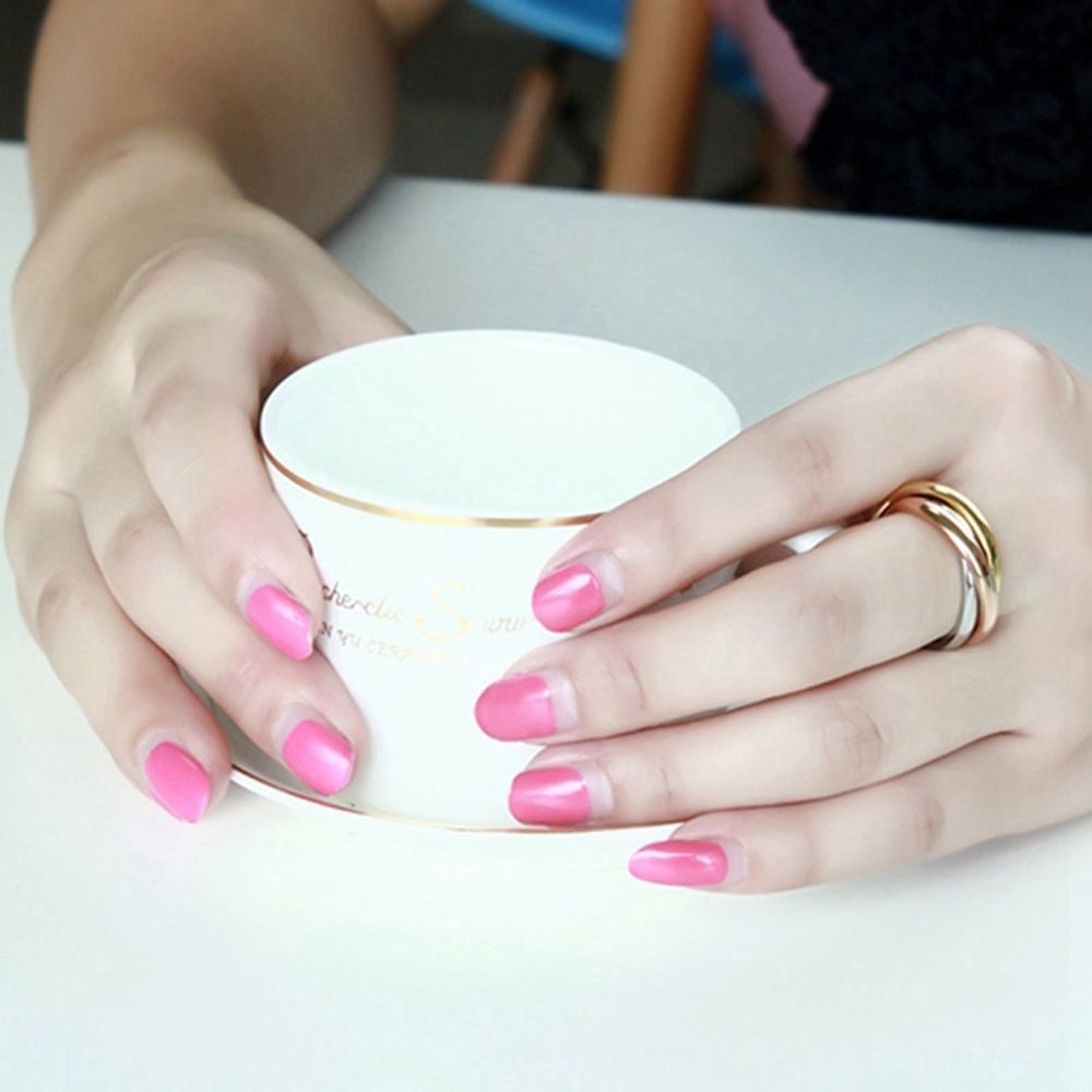 (Hàng Mới Về) Bộ 2 Nhẫn 3 Lớp Bằng Thép Không Gỉ 17mm Đính Đá Thời Trang