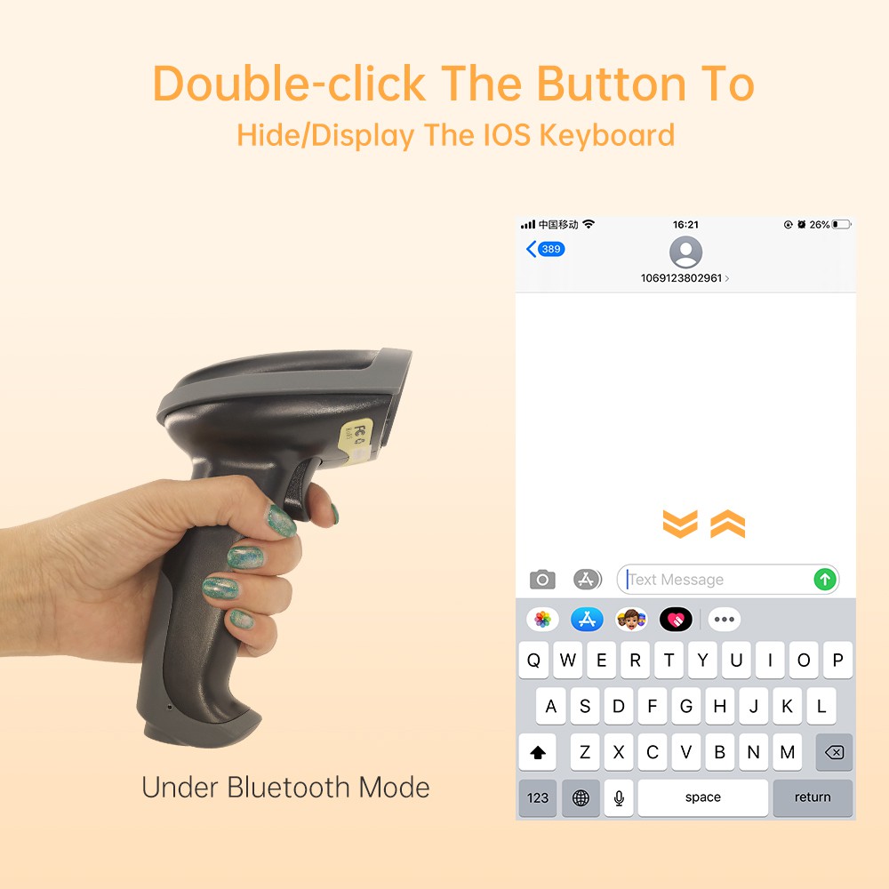 Máy Quét Mã Vạch Cầm Tay Không Dây USB Tốc Độ Cao