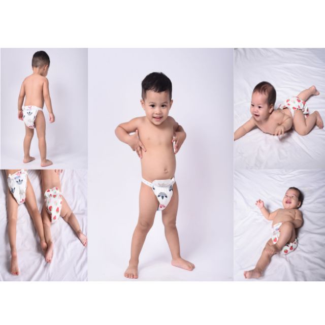 Tã vải, bỉm vải Mommykids, freesize 1-24 tháng, 15 miếng