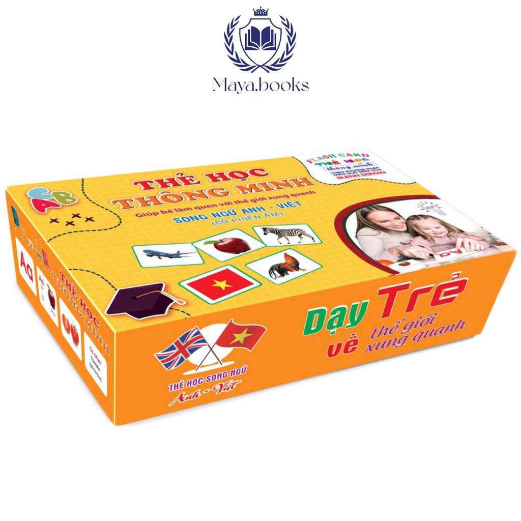 Flashcard - Bộ thẻ học thông minh Việt Hà cho bé 18 chủ đề thẻ Glenn Doman loại to song ngữ Việt Anh