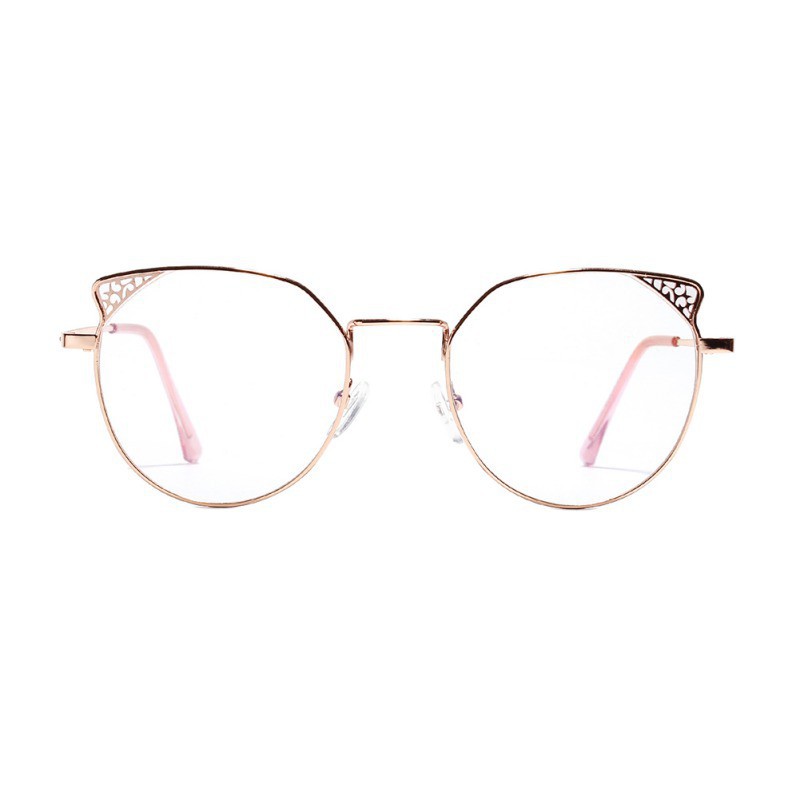 Kính mắt mèo gọng kim loại tròn thời trang | BigBuy360 - bigbuy360.vn