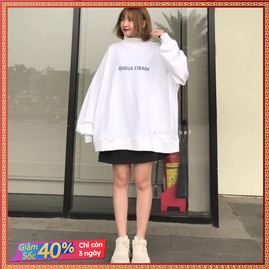 Áo sweater nam nữ LOGO Quella Form Rộng Teenxx 8, Áo hoodie nỉ UNISEX In Hình