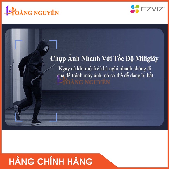 [NHÀ PHÂN PHỐI] Camera WiFi EZVIZ CB3 2MP - Độ Phân Giải 1080p, Chống Chịu Thời Tiết, Đàm Thoại 2 Chiều, Có Màu Ban Đêm