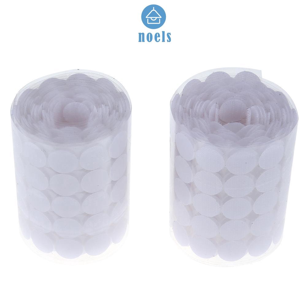 Set 100 cặp miếng dán tròn tự dính hai mặt bằng nylon 10/ 15/ 20/ 25mm tiện dụng