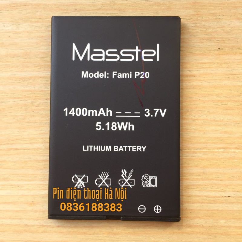 Pin Masstel Fami P20-Chính Hãng-Dung lượng 1400 mAh-Bảo hành 6 tháng