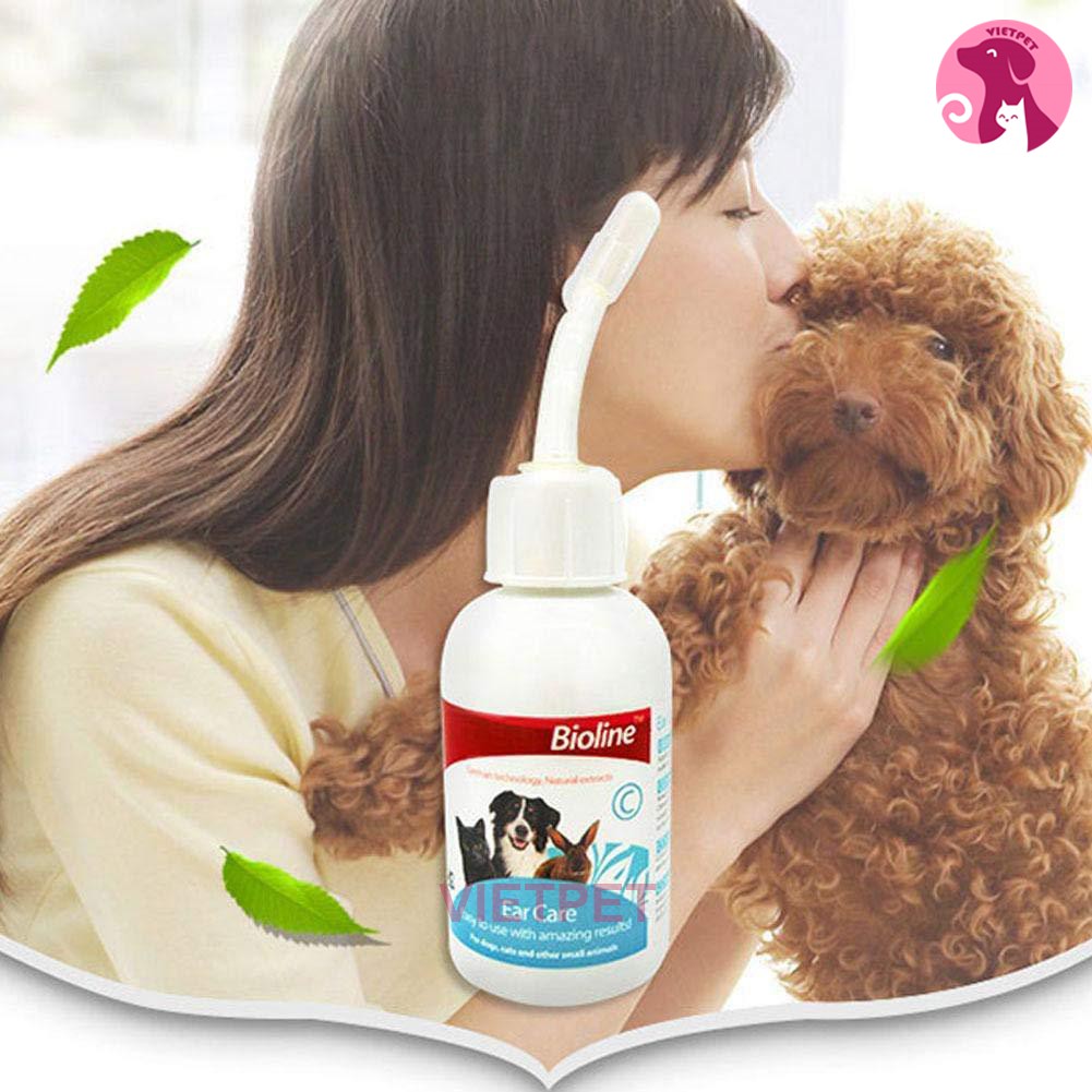 Nước Rửa Vệ sinh Tai Cho Chó Mèo Ear Care Bioline 50ml