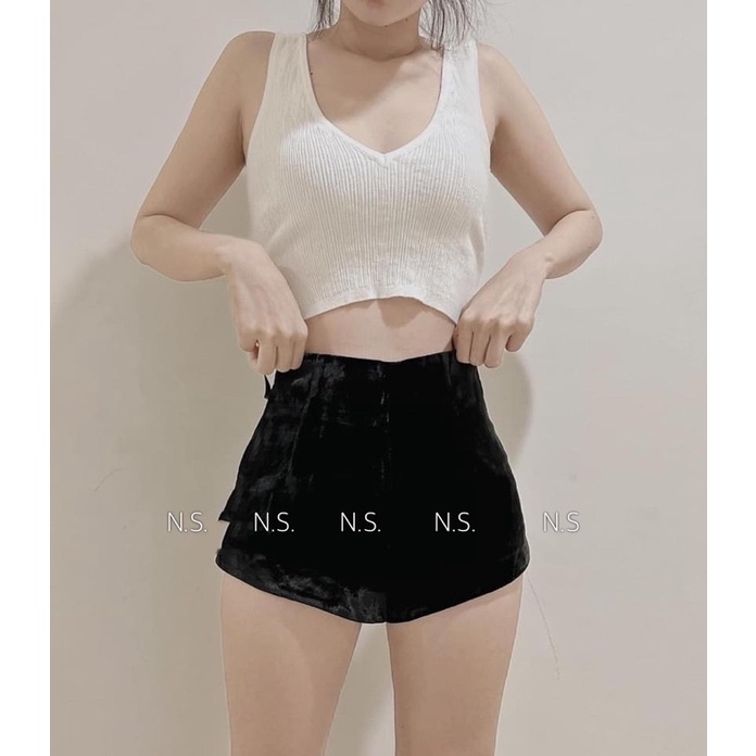 QUẦN SHORT NHUNG DÁNG ÔM TÔN DÁNG CHẤT ĐẸP MS14492
