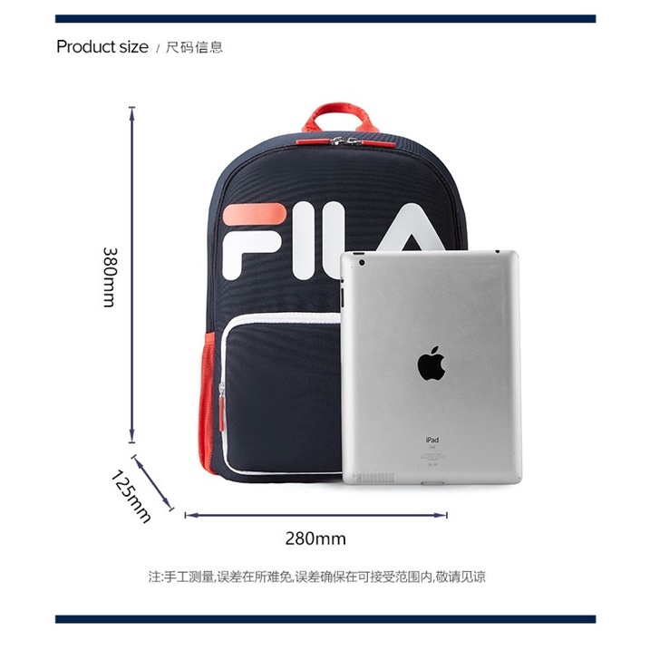 Ba lô FILA CHINH HANG NAM NỮ NGƯỜI LỚN TRẺ EM MANG ĐƯỢC Ạ Balo Siêu Nhẹ Chống Thấm nước