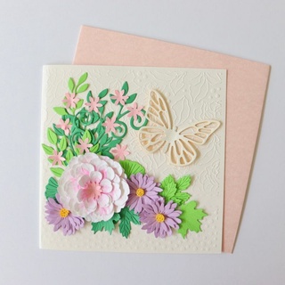 THIỆP HANDMADE, THIỆP HOA 3D, THIỆP HOA NỖI