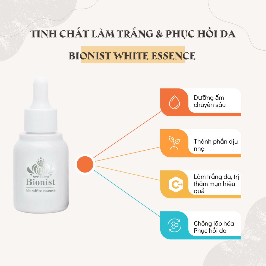 TINH CHẤT DƯỠNG TRẮNG DA APPS BIONIST BIO WHITE ESSENCE - SERUM CHỐNG LÃO HOÁ NHẬT BẢN