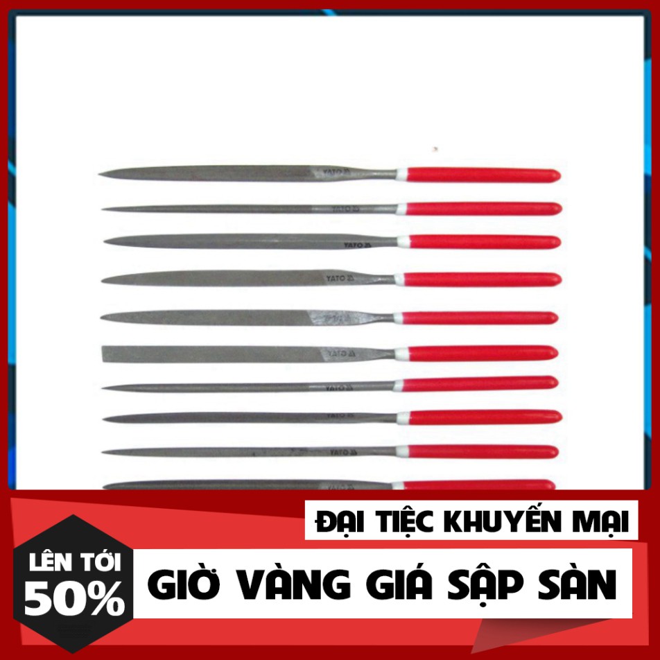 [ Dụng Cụ Số Pro ]. Đồ Nghề Yato Balan. Bộ giũa kim 10 chi tiết Yato YT-6163