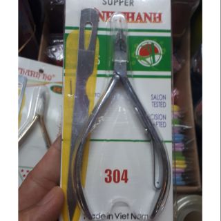 Kềm cắt da tặng kèm rủa móng tay bằng sắt mã 304