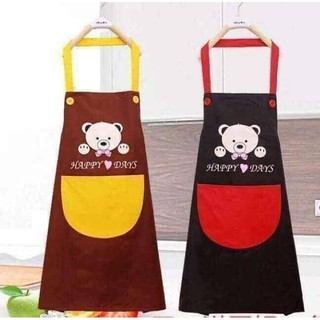 Tạp dề nấu bếp hình gấu HAPPY DAYS đẽ thương tiện ích