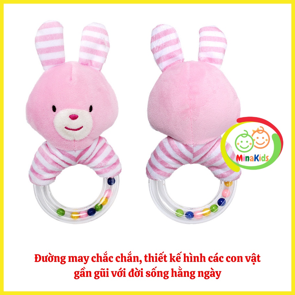 Thú Bông Cầm Tay Cho Bé Đồ Chơi Lục Lạc Xúc Xắc Bông Tập Cầm Nắm TCT20