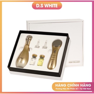 Cấy Trắng Da Mặt Nguyên Bào Sợi Dưỡng Trắng Da Tặng Kèm Máy Massage, Serum Tế Bào Gốc Và Vitamin C (Mask Collagen)